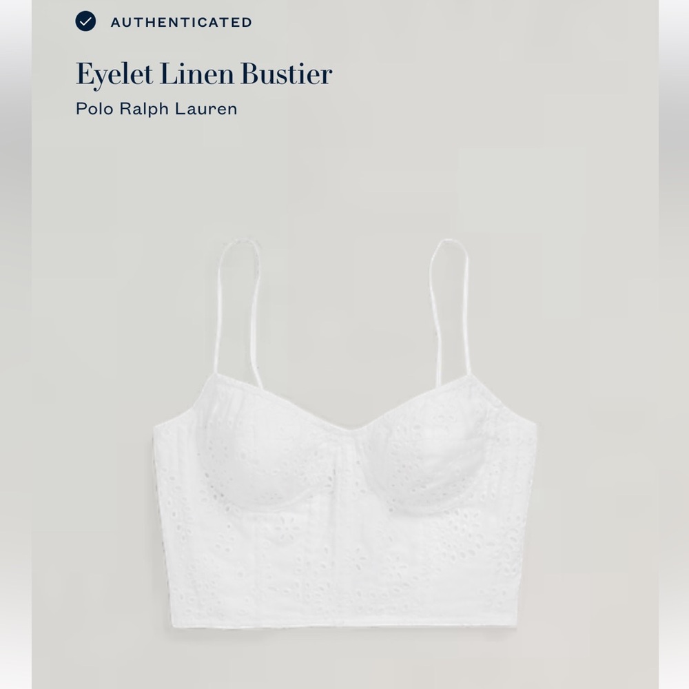 Polo Ralph Lauren Eyelet Linen Bustier - ASO - Taylor Swift! - Picture 2 of 14